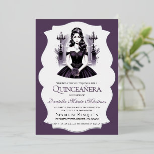 Elegant Purple Quinceañera Girl