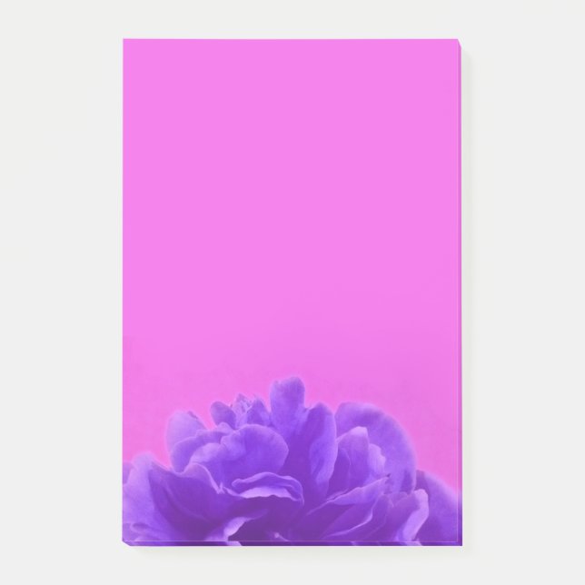 Elegant Purple Raspberry Floral Post-it Notes (Front)