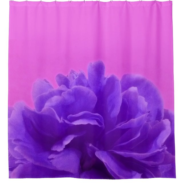 Elegant Purple Raspberry Floral Shower Curtain (Front)