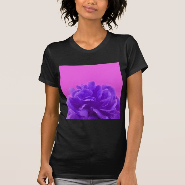 Elegant Purple Raspberry Floral T-Shirt (Front)