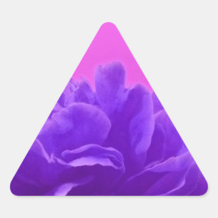 Elegant Purple Raspberry Floral Triangle Sticker