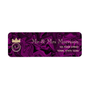 Elegant Purple Return Address Label