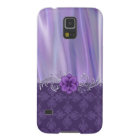 Elegant Purple Satin and Damask Samsung Galaxy S5