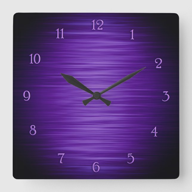 Elegant purple shaded wall clock (Front)