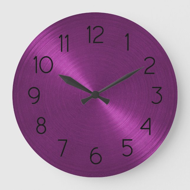Elegant Purple Sheen Large Clock (Front)