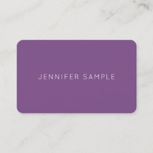 Elegant Purple Simple Modern Plain Luxury Chic Business Card