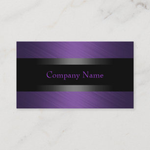 Elegant Purple Stitch with Black Business Card