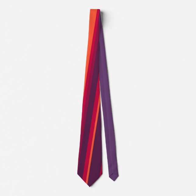 Elegant Purple Stripe Colored Tie (Front)