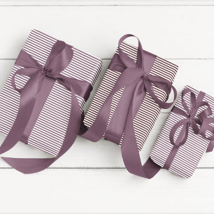 Elegant Purple Thin Striped Wrapping Paper