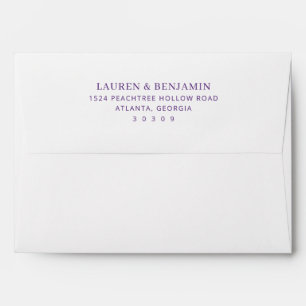 Elegant Purple Typographic Envelope