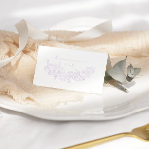 Elegant Purple Victorian Wedding Place Card