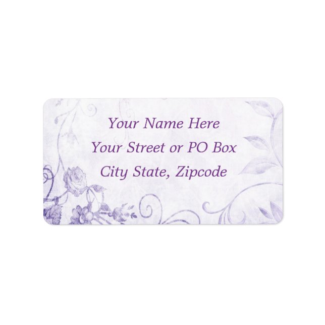 Elegant Purple Vintage Label (Front)