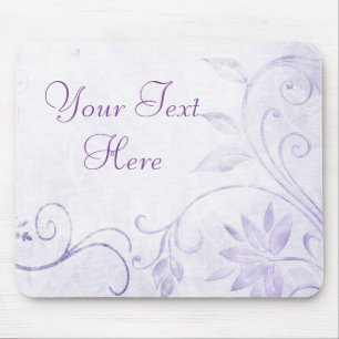 Elegant Purple Vintage Mouse Pad
