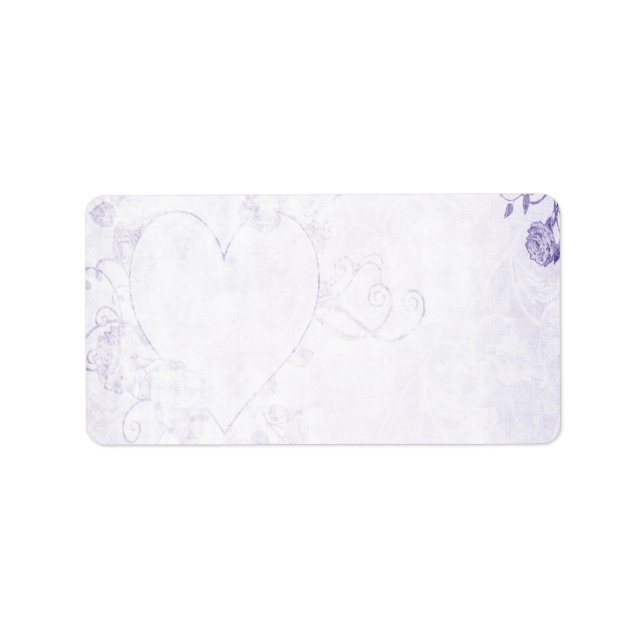 Elegant Purple Vintage Wedding Label (Front)