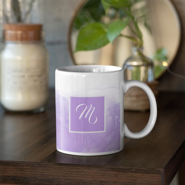 Elegant Purple Violet Custom Name  Coffee Mug (Creator Uploaded)