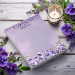 Elegant Purple Violets Boho Floral - Name Notepad<br><div class="desc">Add timeless elegance to everyday notes with this personalised purple violets floral notepad, designed to be both beautiful and practical. Perfect for adult birthdays, bridal showers, baby shower favours, or general daily use, this notepad blends classic floral charm with a clean, modern layout. The design features graceful violet florals arranged...</div>