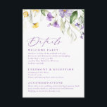 Elegant Purple Watercolor Floral Wedding Enclosure Card<br><div class="desc">Celebrate your love with our Elegant Purple Watercolor Floral Wedding Enclosure Card, perfect for a summer or spring wedding celebration. This exquisite invitation showcases hand-painted flowers in lavender purple and warm yellow hues, complemented by modern calligraphy. Customize the wording to perfectly reflect your special day—let us know if you need...</div>