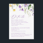 Elegant Purple Watercolor Floral Wedding Enclosure Card<br><div class="desc">Celebrate your love with our Elegant Purple Watercolor Floral Wedding Enclosure Card, perfect for a summer or spring wedding celebration. This exquisite invitation showcases hand-painted flowers in lavender purple and warm yellow hues, complemented by modern calligraphy. Customize the wording to perfectly reflect your special day—let us know if you need...</div>
