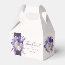 Elegant Purple Watercolor Thank You Wedding Favour