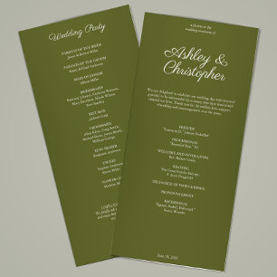 Elegant Purple Watercolor Wildflower Wedding Program