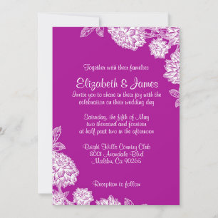 Elegant Purple Wedding Invitations