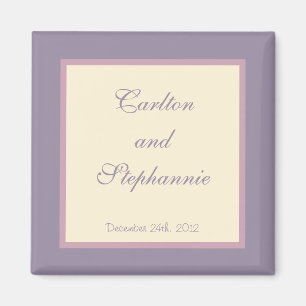 Elegant Purple Wedding Magnet Favour