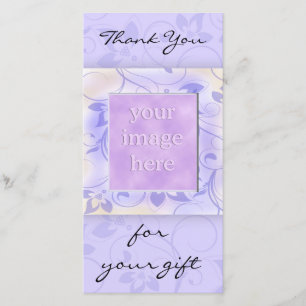 Elegant Purple Wedding Thank You Card