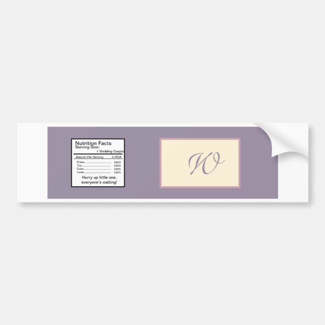 Elegant Purple Wedding Water Bottle Label (Front)