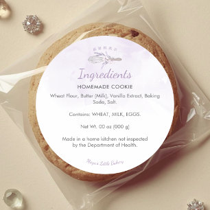 Elegant Purple Whisk Ingredient Product Classic Round Sticker