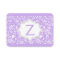 Elegant purple white, grey floral pattern monogram