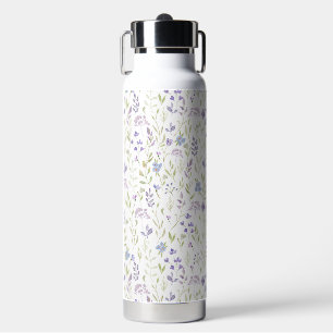 Elegant Purple Wildflower Water Bottle