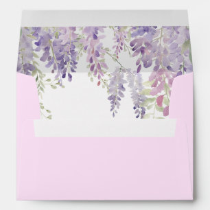 Elegant Purple Wisteria Flowers  Envelope