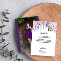 Elegant Purple Wisteria Quinceanera Photo