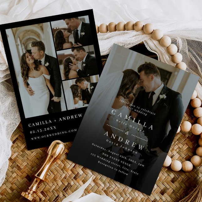 Elegant QR Code Photo Wedding Invitation (Creator Uploaded)