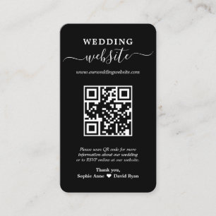 Elegant QR Code Photo Wedding Website Business Card