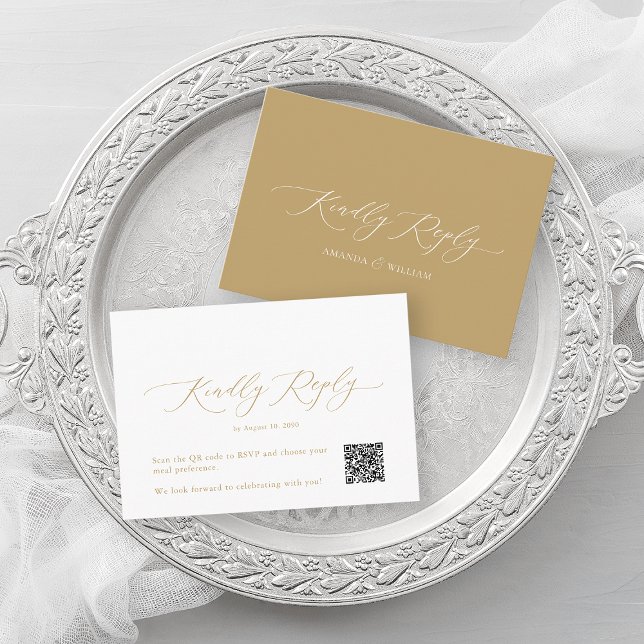 Elegant QR Code RSVP Card (Creator Uploaded)