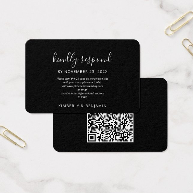 Elegant QR Code Website Wedding RSVP (Office)