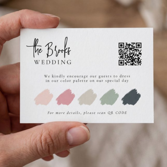 Elegant QR Code Wedding Attire Dress Code Insert (Creator Uploaded)