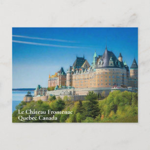 Elegant Quebec Canada Watercolor Postcard