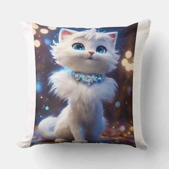 Elegant Queen Cat   Cushion (Front)