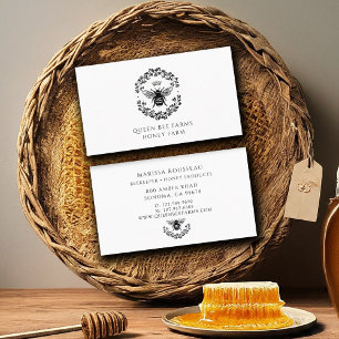 Elegant Queen Honey Bee Apiary Beekeeper Business Card