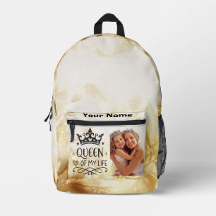 Elegant Queen of my Life-my mom  Printed Backpack