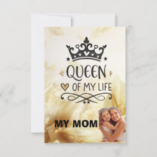 Elegant Queen of my Life-my mom  Thank You Card