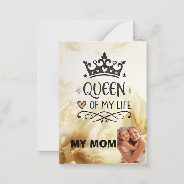 Elegant Queen of my Life-my mum  Card (Front)