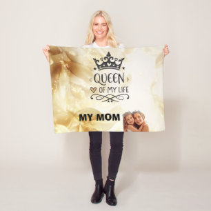 Elegant Queen of my Life-my mum  Fleece Blanket