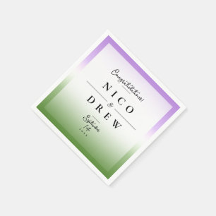 Elegant Queer Pride Wedding Napkin