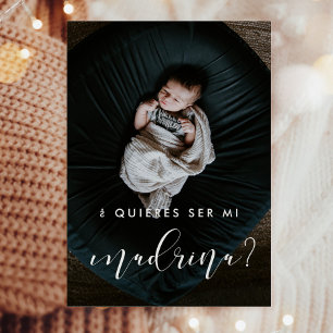 Elegant Quieres ser mi madrina proposal card