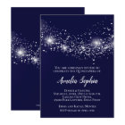 Elegant Quinceañera Glitter Navy Blue Invites