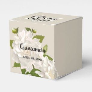 Elegant Quinceañera Pink Blush Bokeh Favour Box