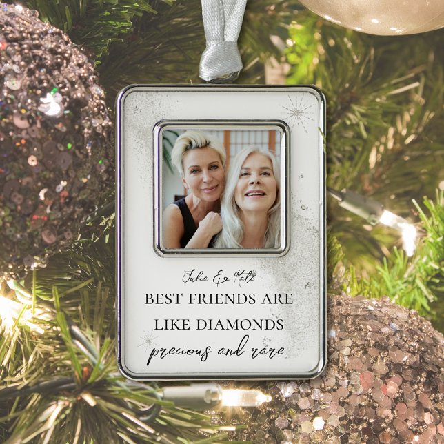 Elegant Quote Best Friend Photo Framed Ornament (Elegant Quote Best Friend Photo Framed Ornament
)